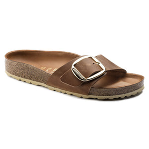 Birkenstock Madrid Big Buckle Oiled Leather - Narrow Cognac