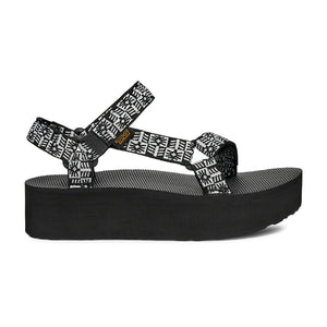 Teva Womens Flatform Universal Sandal Crafted Floral Black/Grey