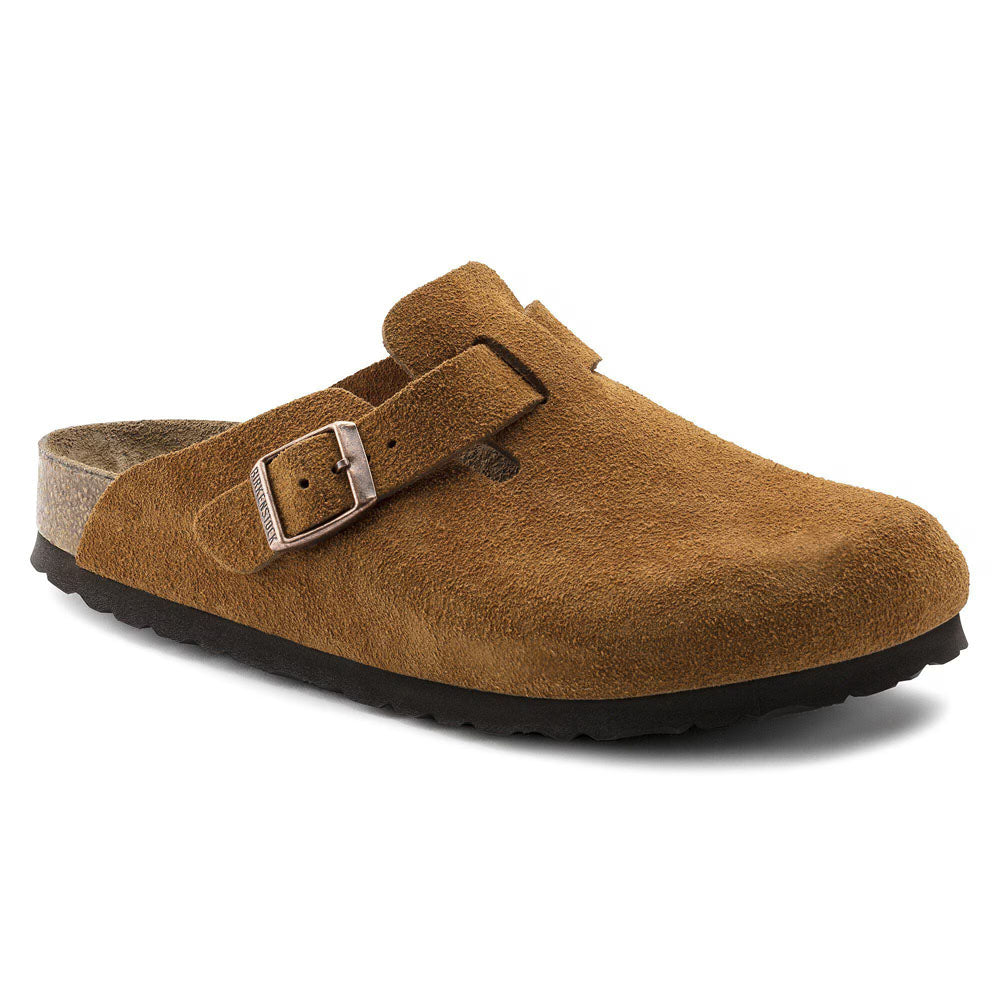 Birkenstock Boston Soft Footbed Suede Leather - Regular Mink