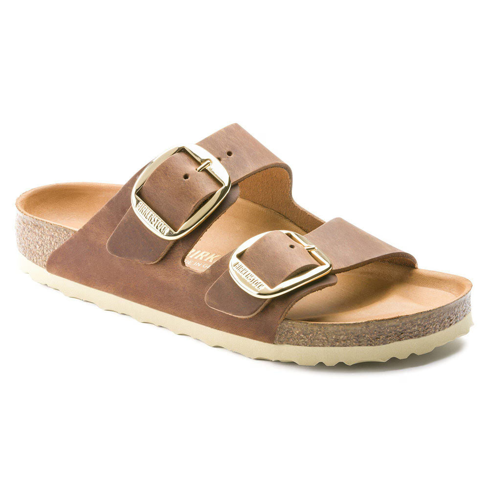 Birkenstock Arizona Big Buckle Oiled Leather - Narrow Cognac