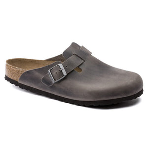 Birkenstock Boston Soft Footbed Oiled Leather - Narrow Iron