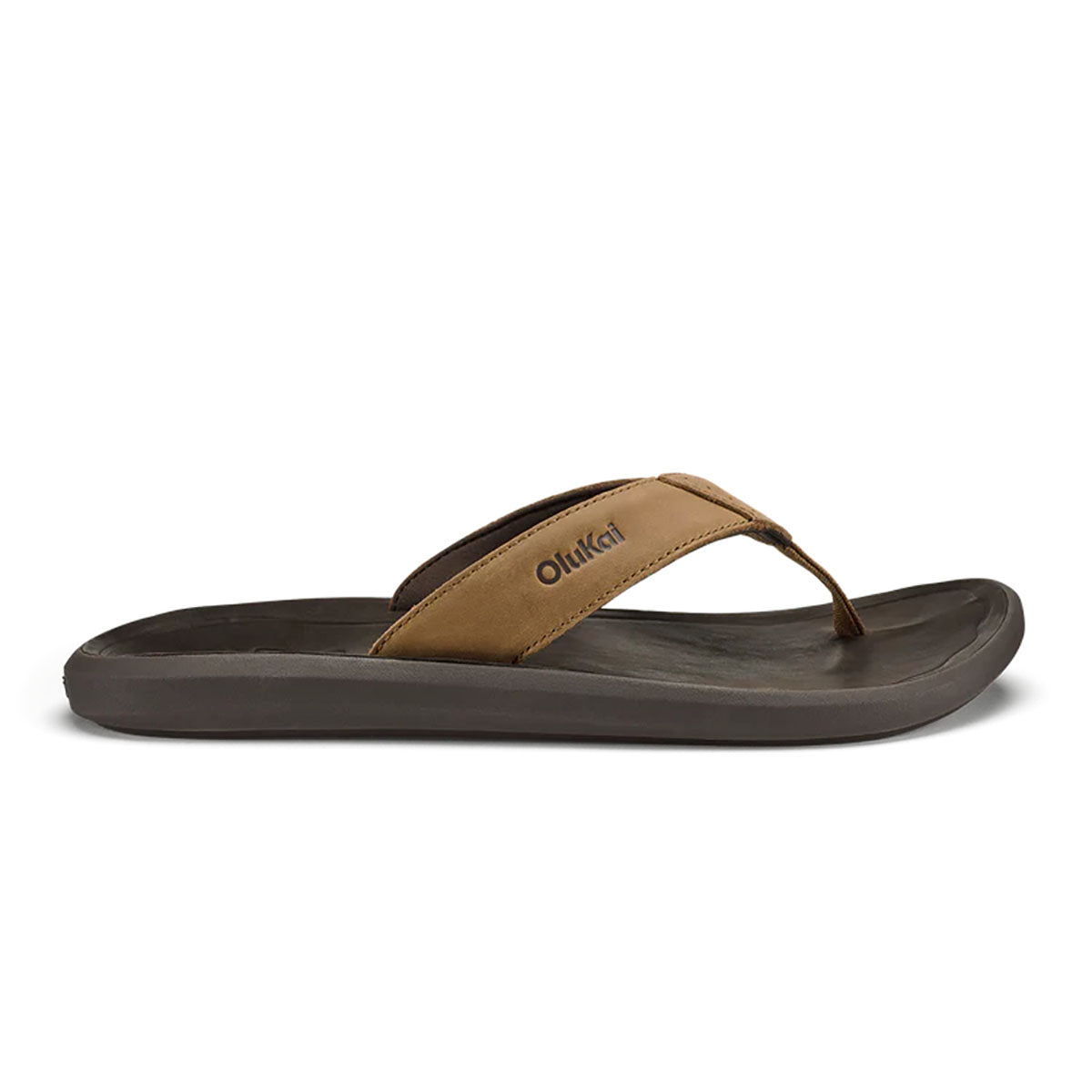 OluKai Mens Pili Tan/Dark Java