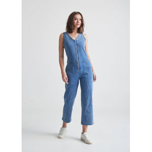 DU/ER W Performance Denim Jumpsuit LT Light Stone / S