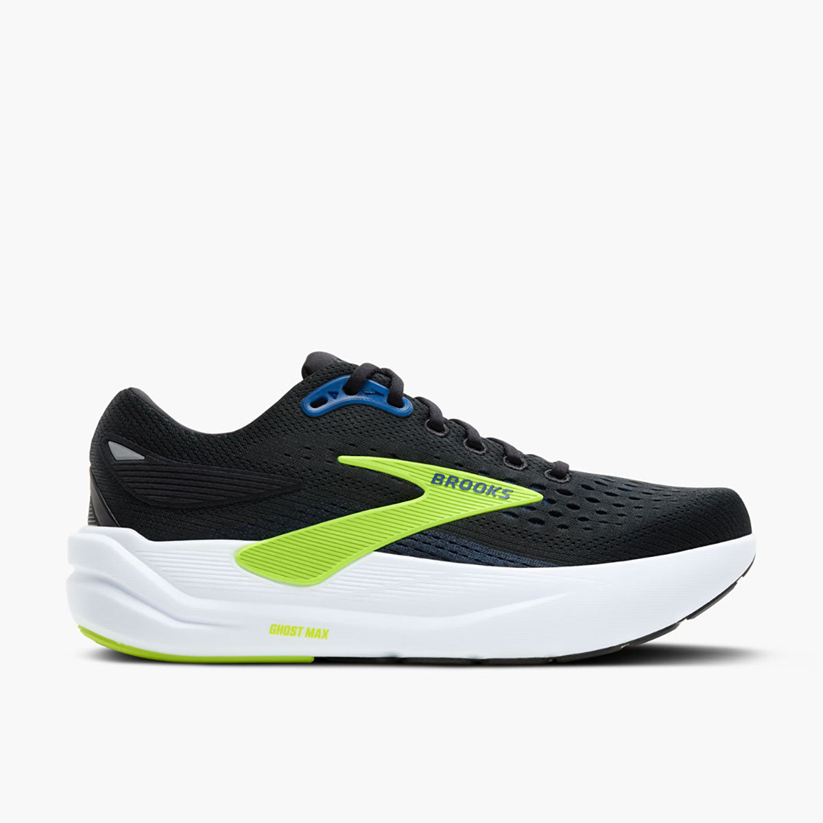 Brooks Mens Ghost Max 3 Black/Navy/Acid Lime