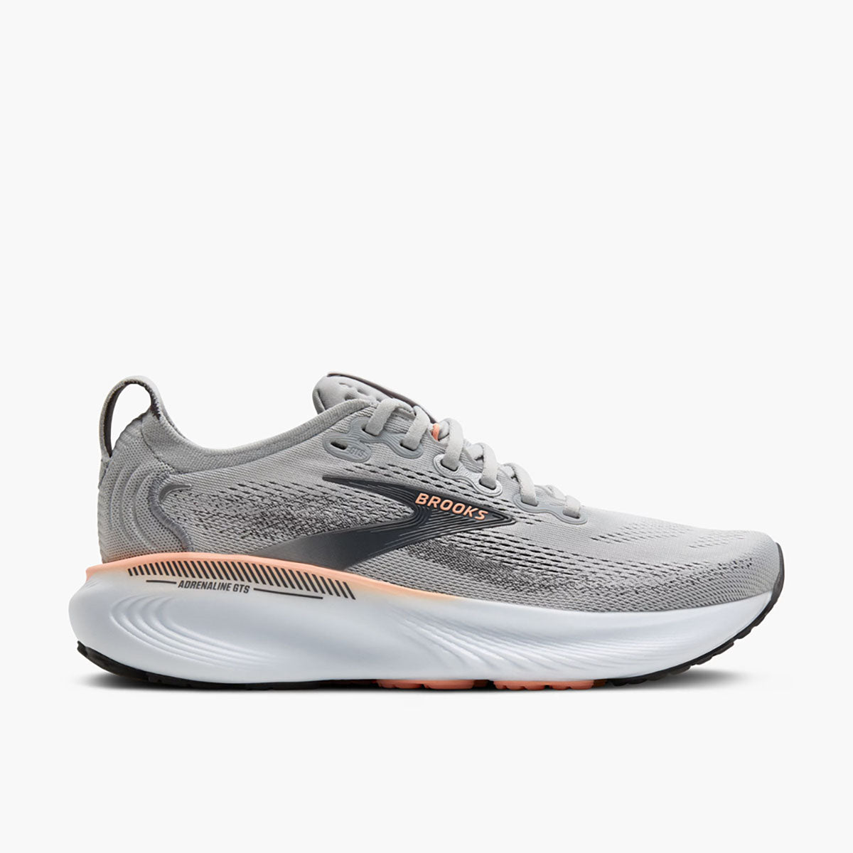 Brooks Womens Adrenaline GTS 25 Grey/Blackened Pearl/Coral