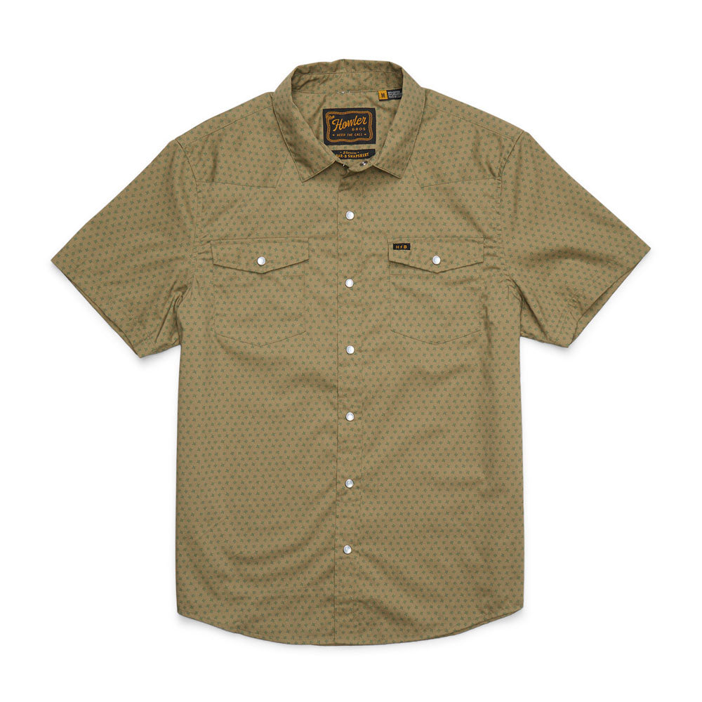 Howler Brothers Mens H Bar B Snapshirt Lockhart Floral: Olive