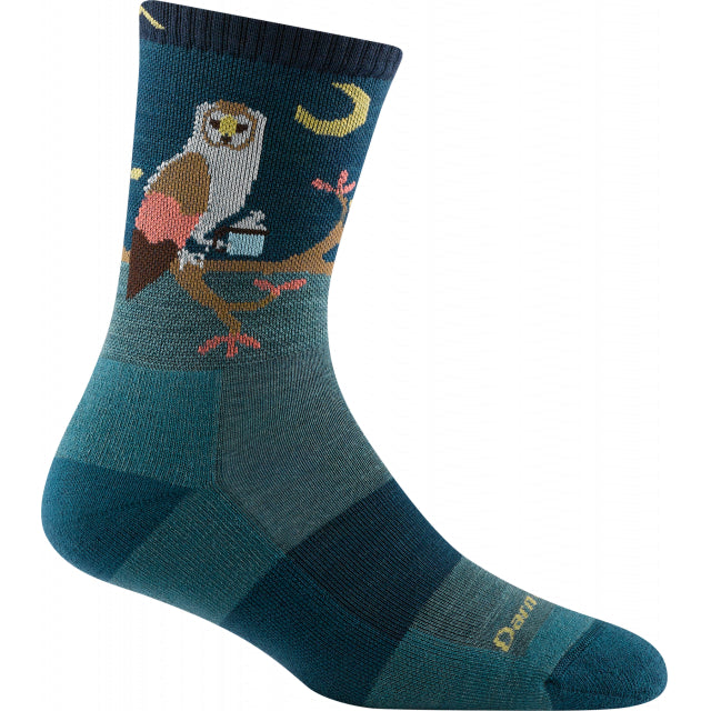 Darn Tough W Critter Crew Micro LW w/ Cushion 7072 Owl Green