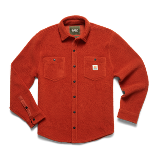 Howler Brothers Mens Allegheny Fleece Overshirt HAN Hanko Stripe: ink Brown / M