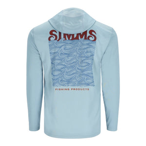 Simms Fishing M Tech Hoody - Artist Series 1112 Steel Blue/Simms Wave