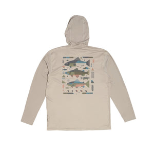 Simms Fishing Mens Tech Hoody - Artist Series 1439 Lunar Gray Char