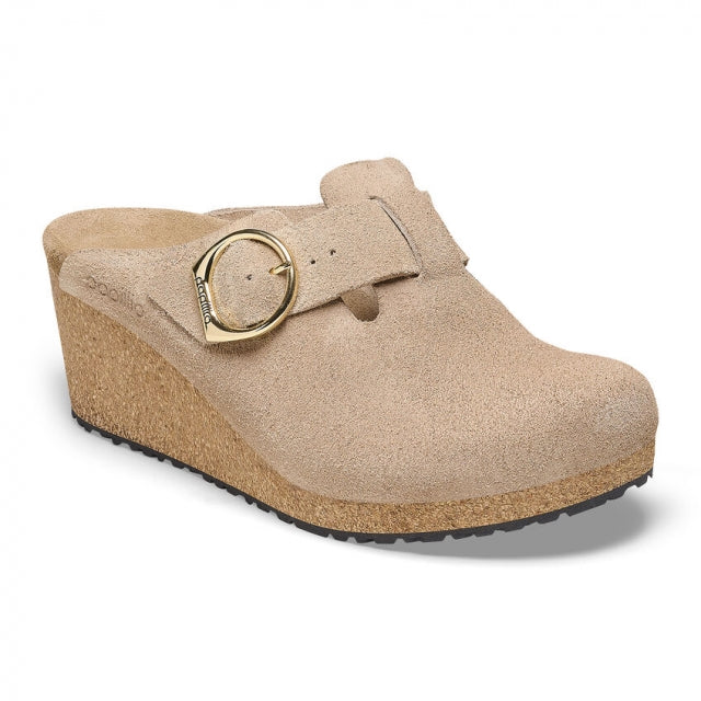 Birkenstock Fanny Ring-Buckle Suede Leather Warm Sand