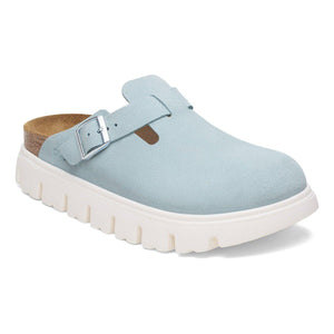 Birkenstock Boston Chunky Suede Leather - Narrow Baby Blue