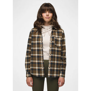 Prana W Golden Canyon Flannel Dark Sepia