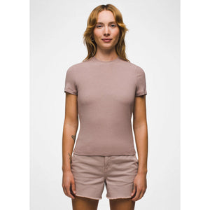 Prana Women's Foundation Rib Tee Willow Heather