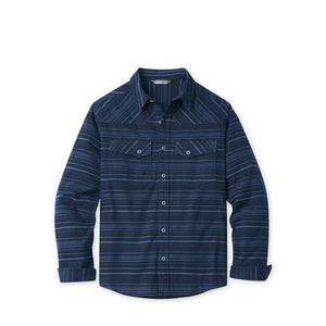 Stio Men's Junction Midweight Flannel Shirt Mountain hadow Stripe / S