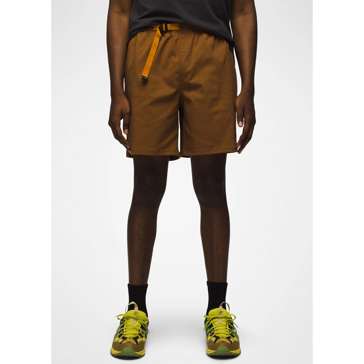 Prana Men's Stretch Zion Pull On Short - 7" Sepia