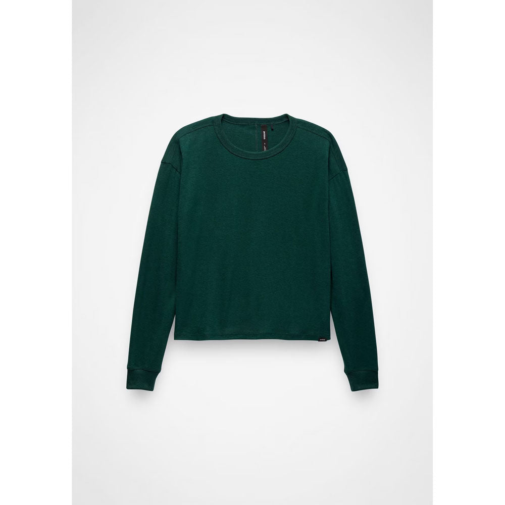 Prana Womens Cozy Up Long Sleeve Crew Root Green