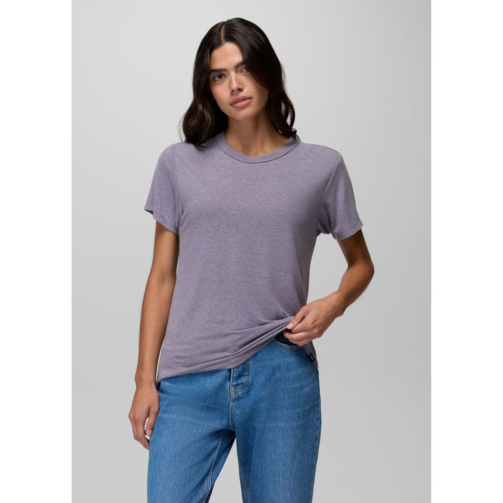 Prana Womens Cozy Up Short Sleeve Crew Taro