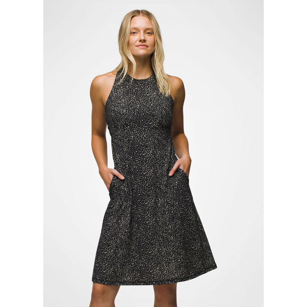 Prana Women's Jewel Lake Summer Dress Charcoal Sharkstooth