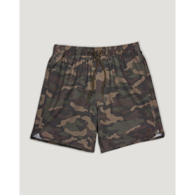 Free Fly Apparel Mens Lined Reverb Short - 7 719 Woodland Camo Print