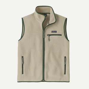 Patagonia Mens Retro Pile Vest Pelican w/Canopy Green