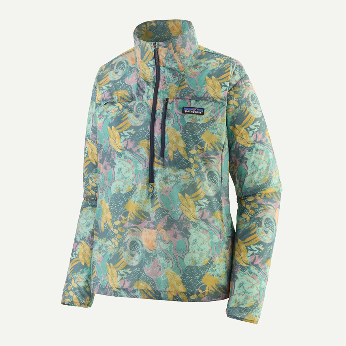 Patagonia Womens Houdini Stash 1/2 Zip Pullover oon Tripper: Blue Sage / M