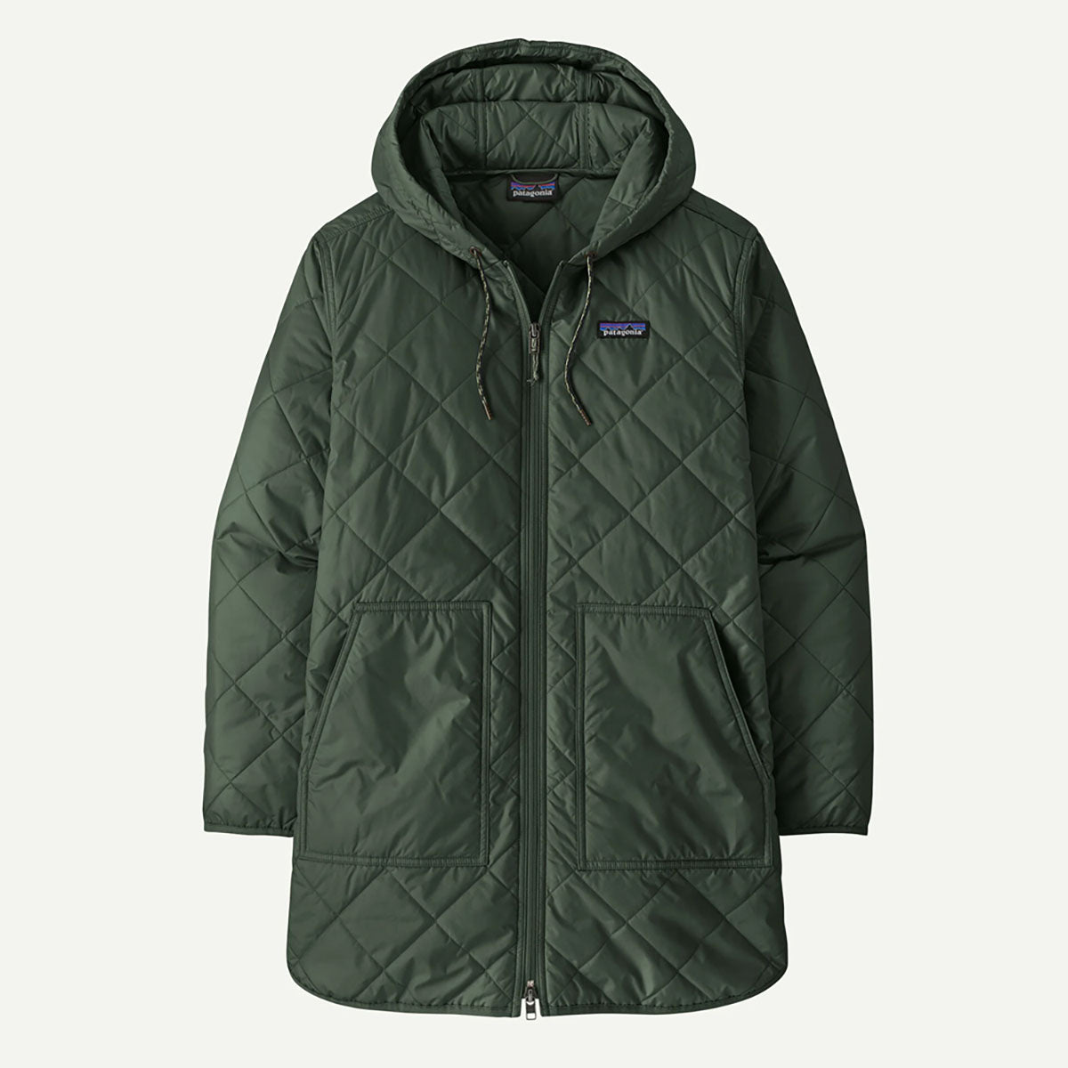 Patagonia Womens Diamond Quilted Parka Canopy Green