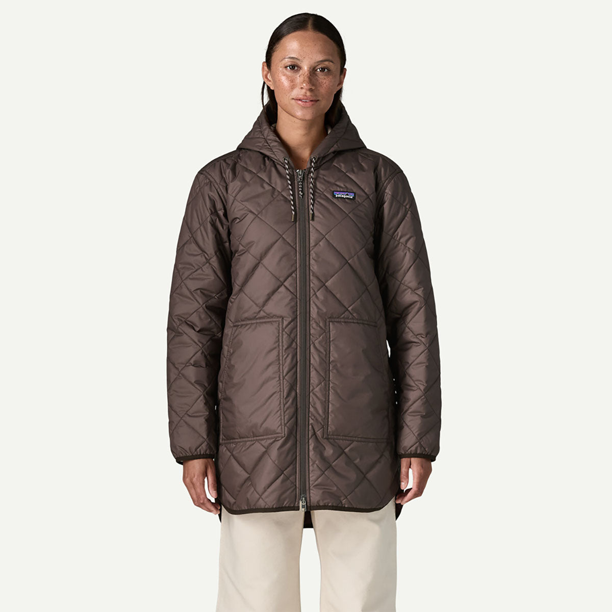 Patagonia Womens Diamond Quilted Parka Den Brown