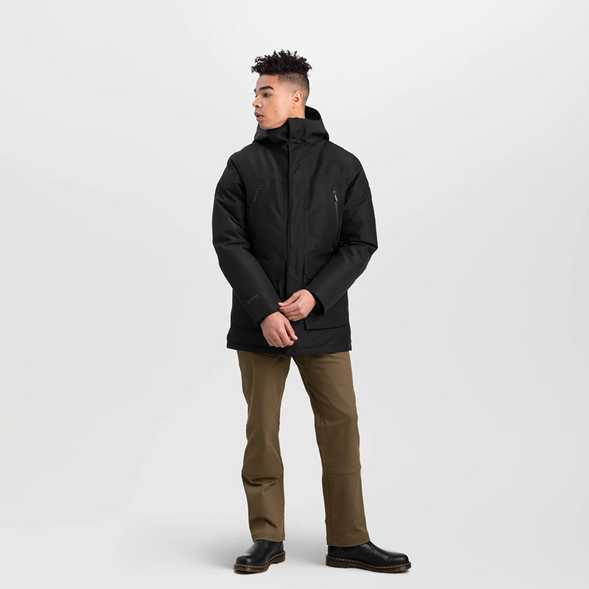 Outdoor Research Mens Stormcraft Down Parka Black
