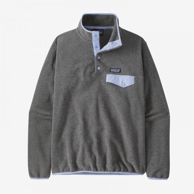 Patagonia Womens Lightweight Synchilla Snap-T Pullover Nickel w/Pale Periwinkle