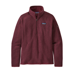 Patagonia Womens Better Sweater 1/4 Zip Chicory Red
