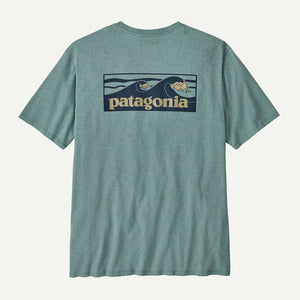 Patagonia Mens Boardshort Logo Pocket Responsibili-Tee Blue Sage