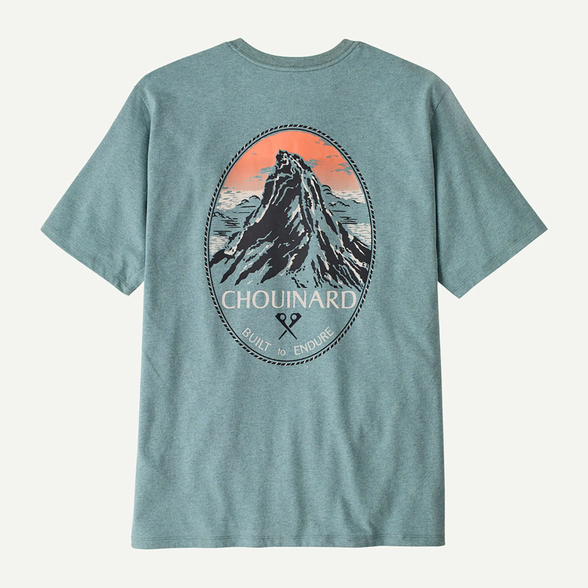 Patagonia Mens Chouinard Crest Pocket Responsibili-Tee Blue Sage