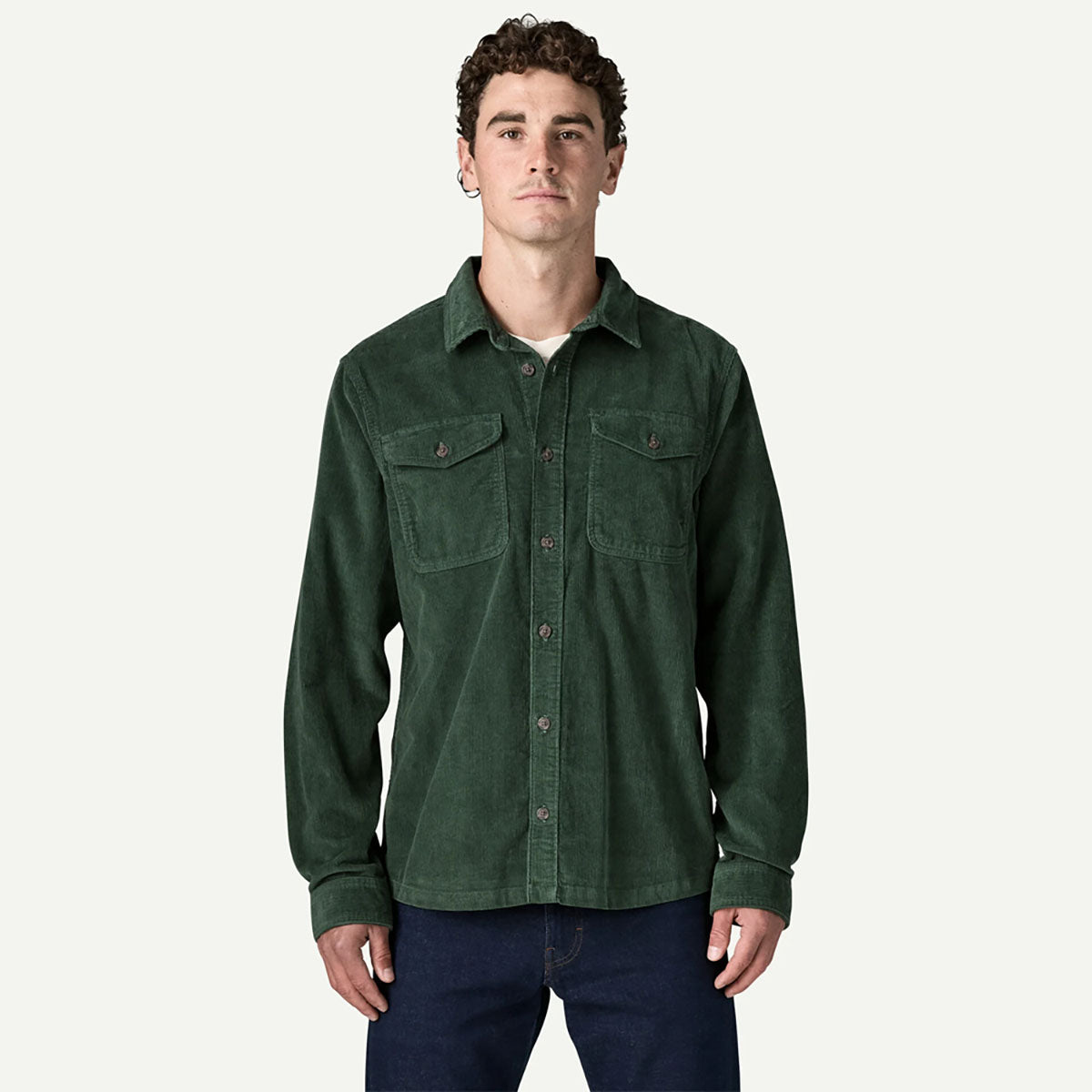 Patagonia Mens Corduroy Shirt Canopy Green