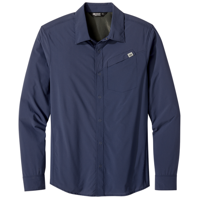 Outdoor Research Mens Astroman Long Sleeve Sun Shirt Naval Blue