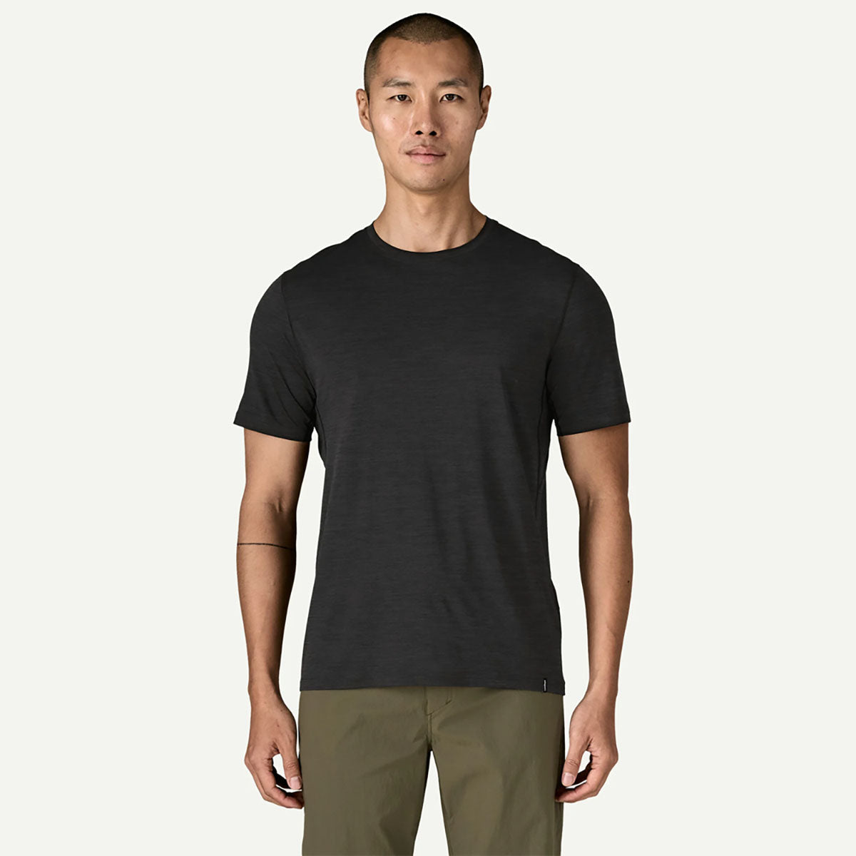 Patagonia Mens Capilene Cool Ultra Shirt Black - Forge Grey X-Dye