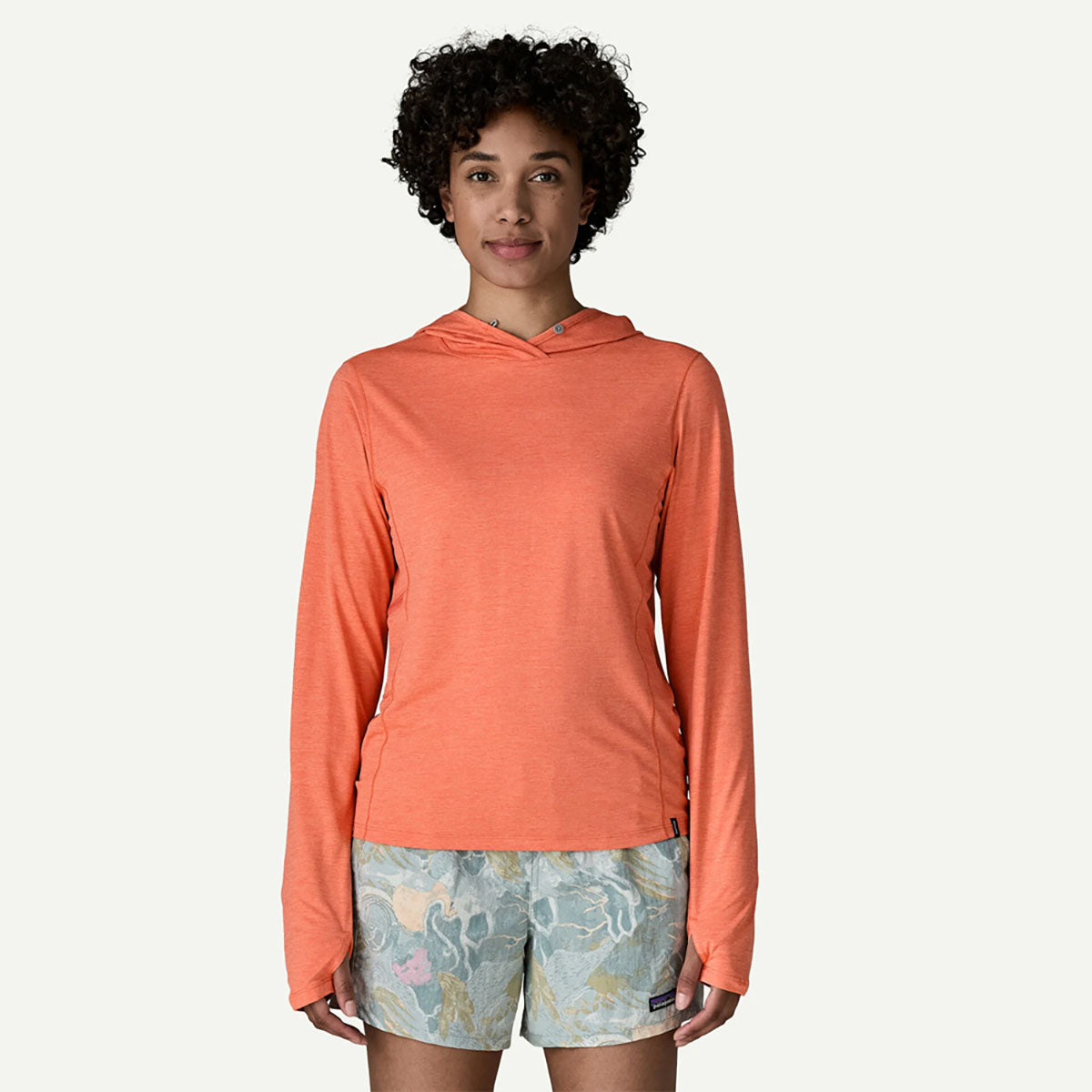 Patagonia Womens Capilene Cool Sun Hoody Mellow Melon - Peach Sherbet X-Dye