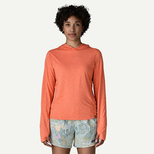 Patagonia Womens Capilene Cool Sun Hoody Mellow Melon - Peach Sherbet X-Dye