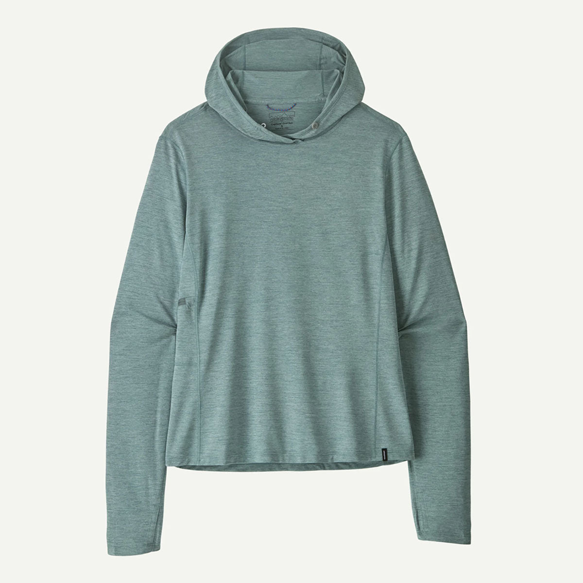 Patagonia Womens Capilene Cool Sun Hoody Nouveau Green - Blue Sage X-Dye