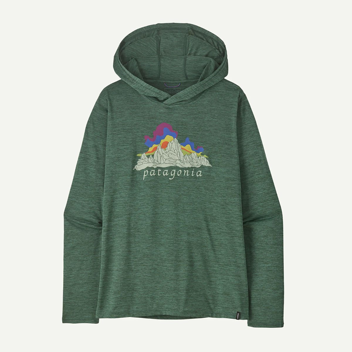 Patagonia Womens Capilene Cool Daily Hoody - Fitz Roy Nimbus Canopy Green - Light Canopy Green X-Dye