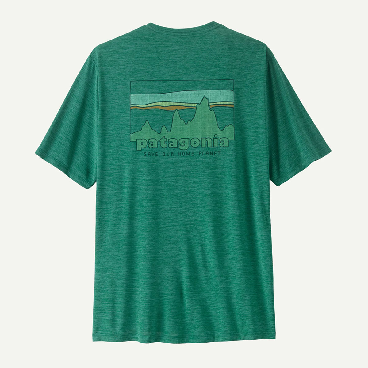 Patagonia Mens Capilene Cool Daily Shirt - 73 Skyline Gem Green - Light Gem Green X-Dye