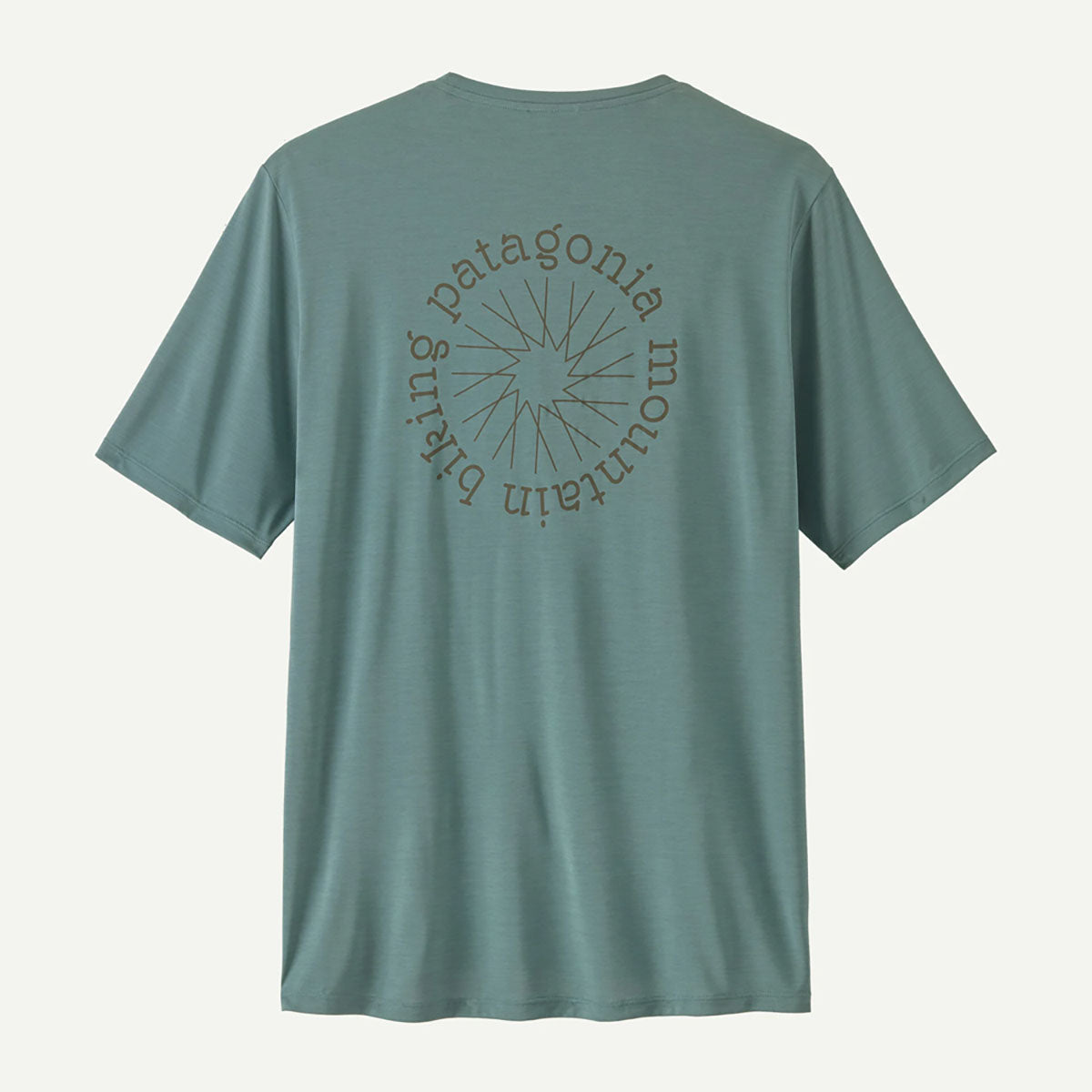 Patagonia Mens Capilene Cool Daily Shirt - Spoke Stencil Blue age - Light Blue Sage X-Dye / S