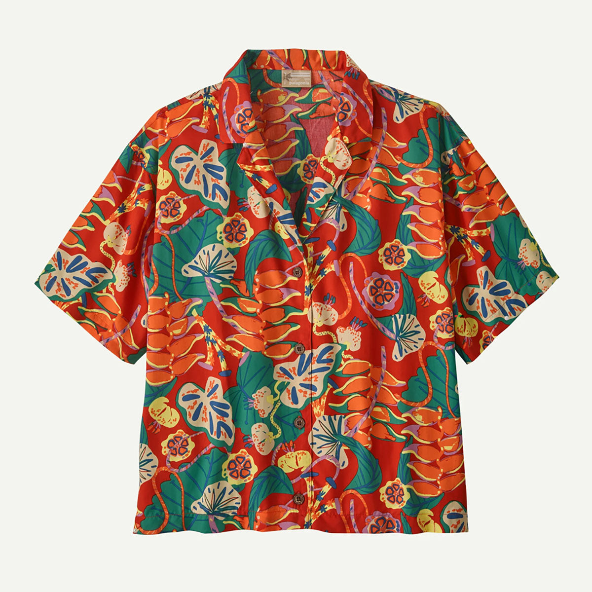 Patagonia Womens Tidal Threads Shirt Tropiclimb: Hot Ember