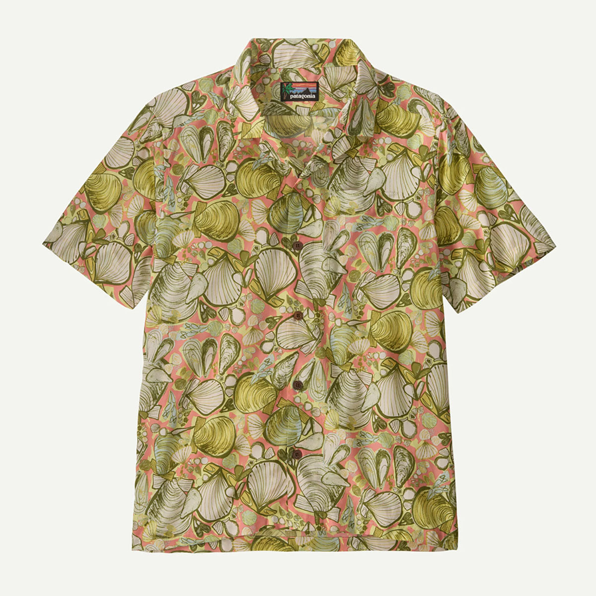Patagonia Mens Tidal Threads Shirt helly Shelly: Mellow Melon / S