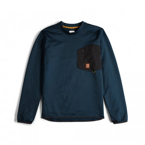 Topo Designs M Global Midlayer Crew 476 Pond Blue