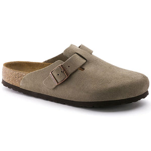 Birkenstock Boston Soft Footbed Suede Leather - Regular Taupe
