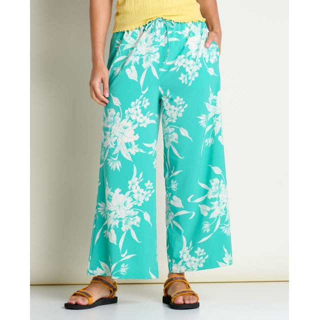 Toad&Co. W Sunkissed Wide Leg Pant II 386 alt Leaf Texture Print / S