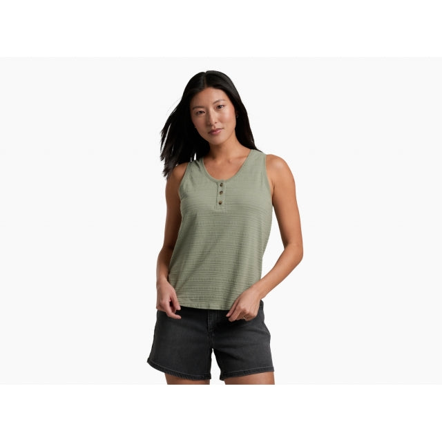 Kuhl Womens Willa Henley Tank LGR Slate Green / S