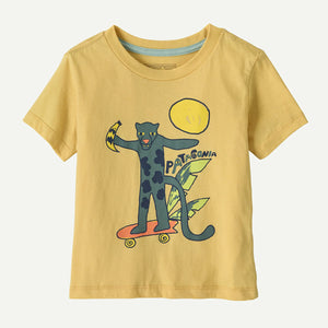 Patagonia Baby Graphic T-Shirt Jaguar Boogie: Limestone Yellow