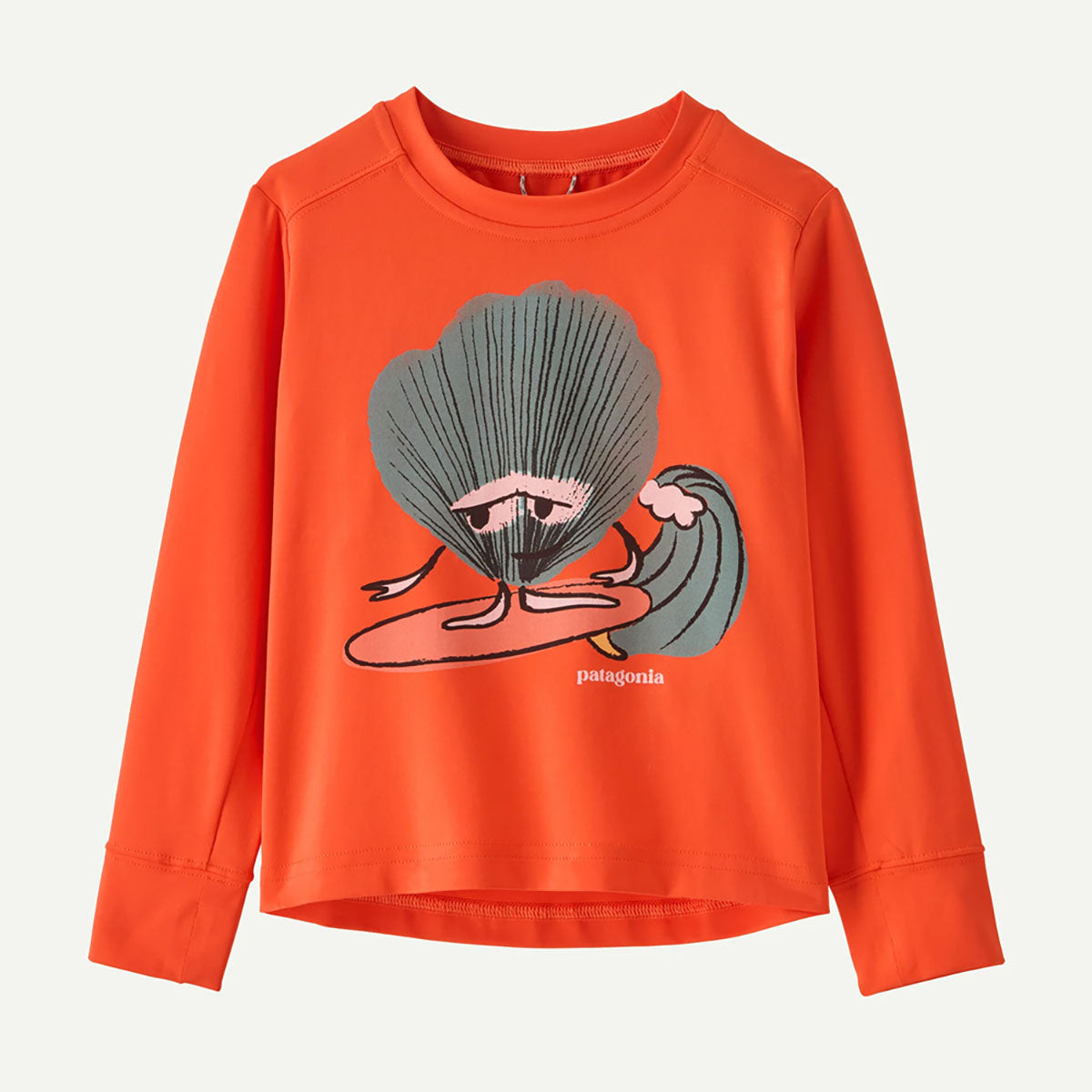 Patagonia Baby Long Sleeve Capilene Silkweight T-Shirt Surf Shelly: Orange Peel
